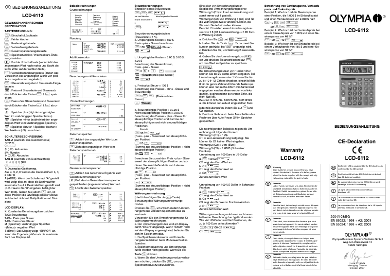 Image de la première page du manuel de l'appareil LCD 6112