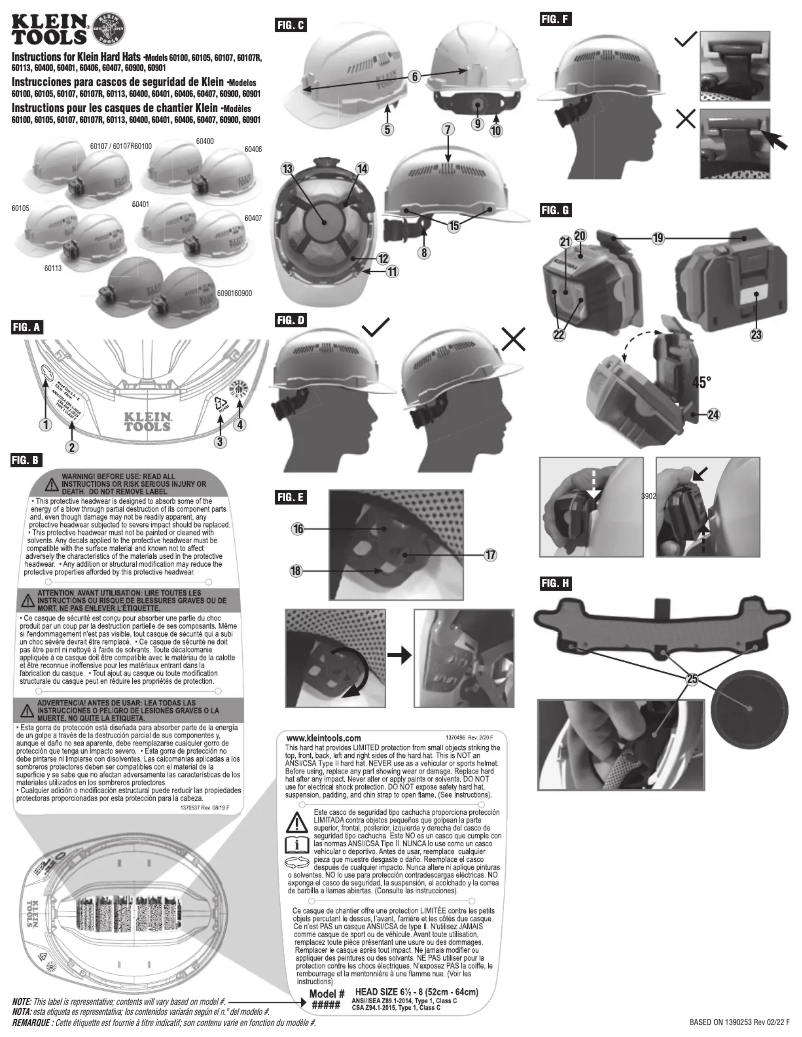Page 1 de la notice Manuel utilisateur Klein Tools 60407