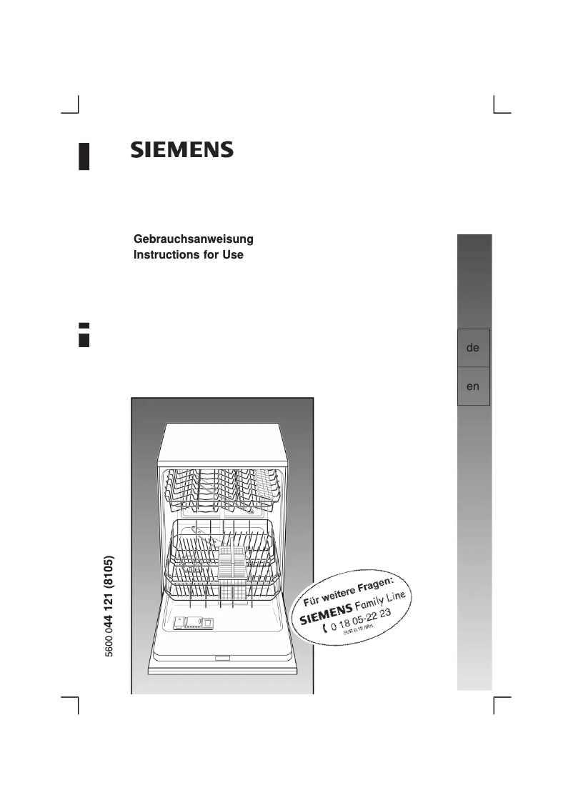 Page n°1 - Manuel utilisateur Siemens SE20892
