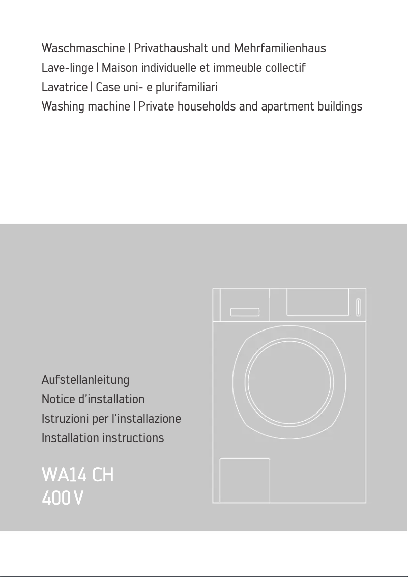 Page n°1 - Guide d'installation Schulthess Superforte 730