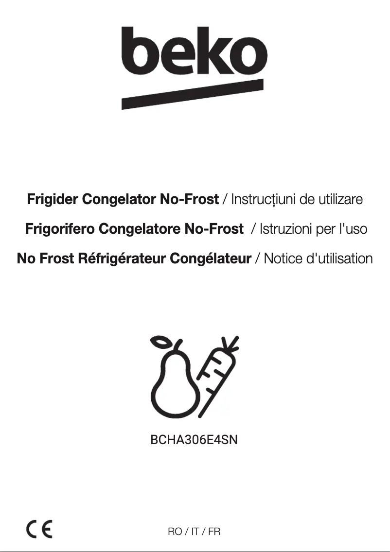 Page 1 de la notice Manuel utilisateur Beko Bcha306e4sn
