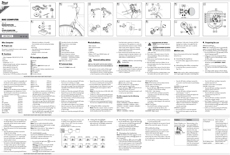 Page 1 de la notice Manuel utilisateur Crivit IAN 94513