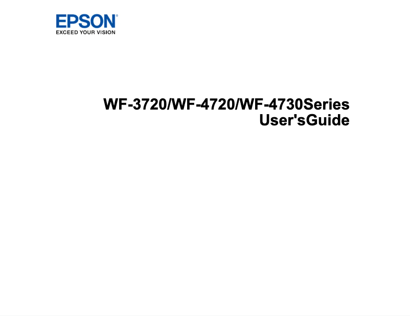 Page n°1 - Manuel utilisateur Epson WorkForce Pro WF-4720