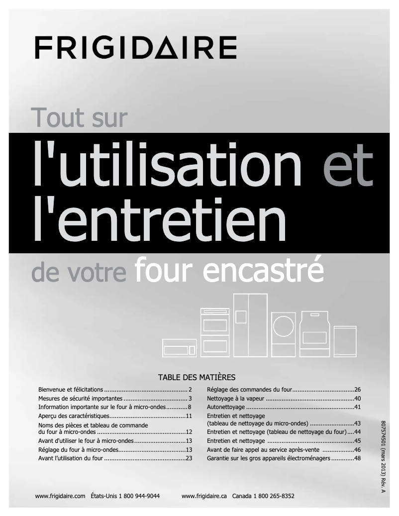 Image de la première page du manuel de l'appareil FGMC2765PF