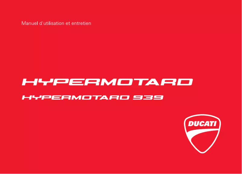Page 1 de la notice Manuel utilisateur Ducati Hypermotard 939 (2016)