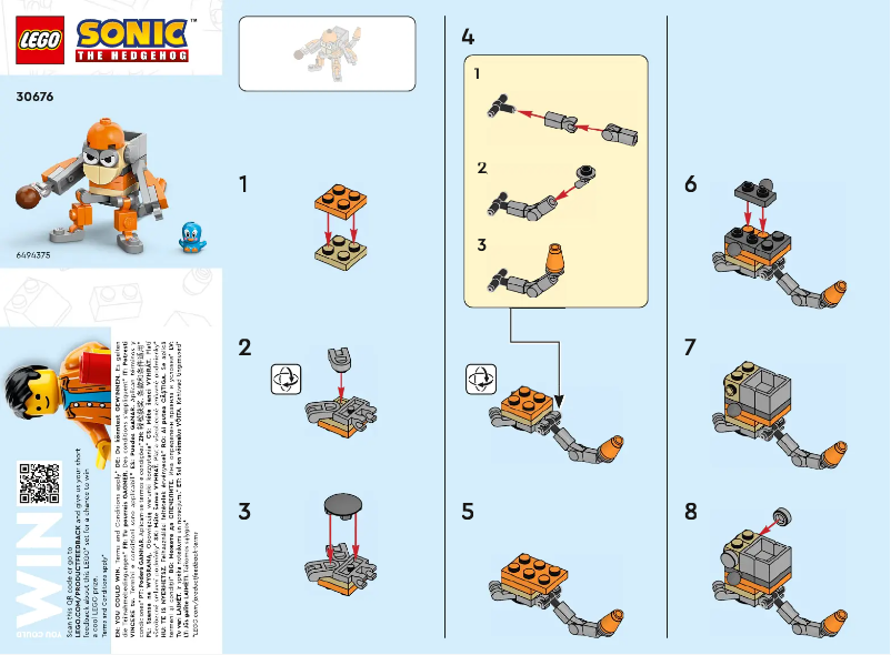 Page 1 de la notice Manuel utilisateur Lego Sonic The Hedgehog 30676