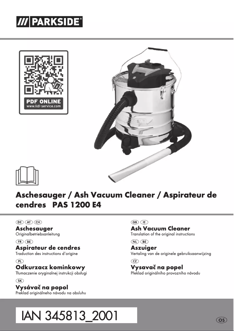 Image de la première page du manuel de l'appareil PAS 1200 E4