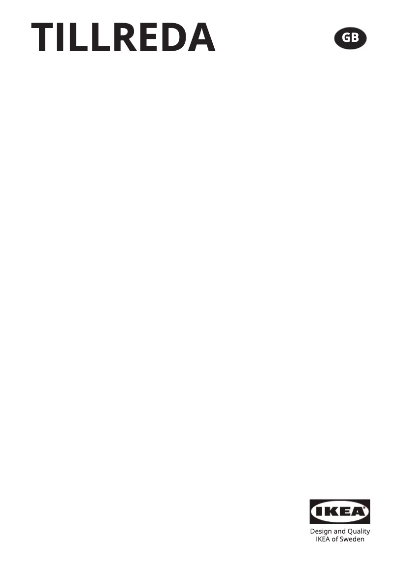 Page 1 de la notice Manuel utilisateur Ikea TILLREDA 504.935.18