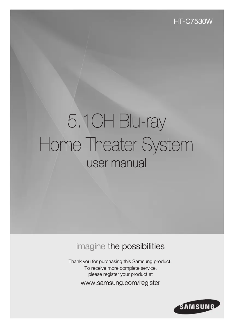 Image de la première page du manuel de l'appareil HT-C7530W