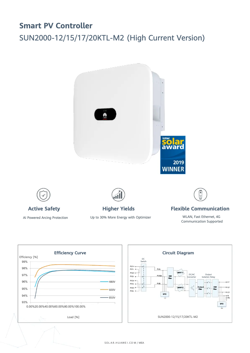 Image de la première page du manuel de l'appareil SUN2000MA-17KTL-M2