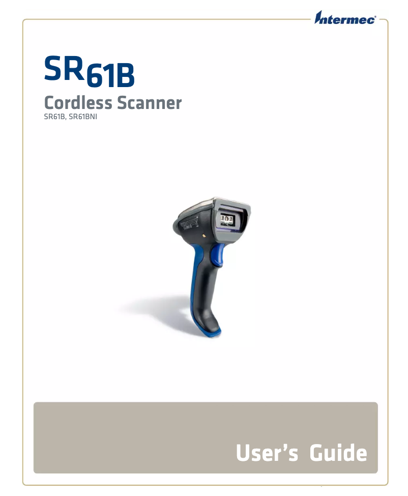 Page n°1 - Manuel utilisateur Intermec SR61BXR