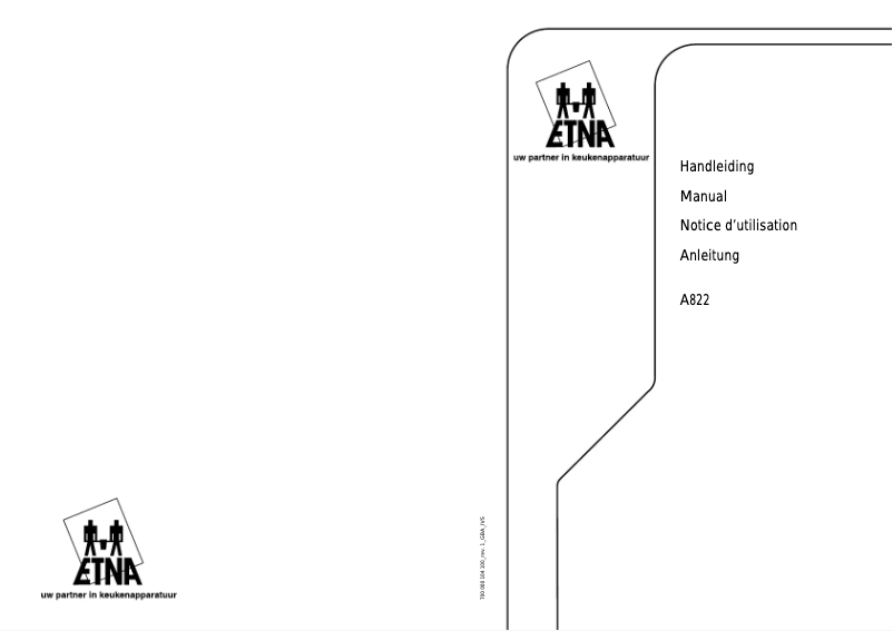 Image de la première page du manuel de l'appareil A822