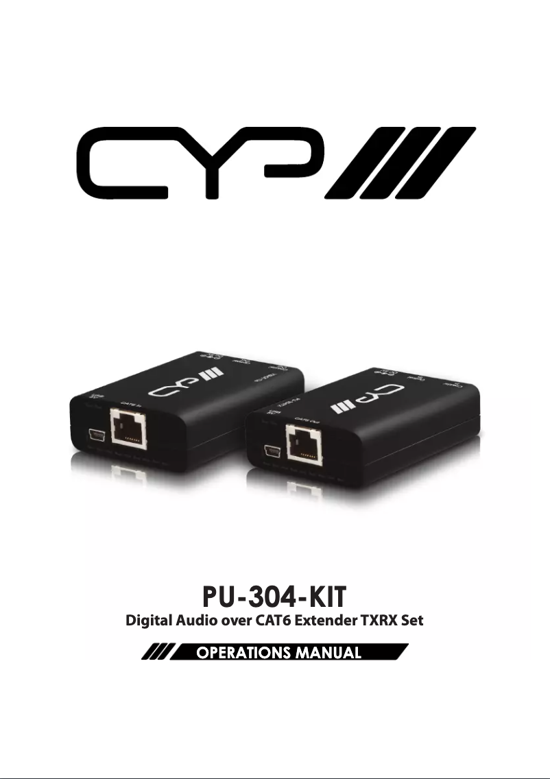 Image de la première page du manuel de l'appareil PU-304-KIT