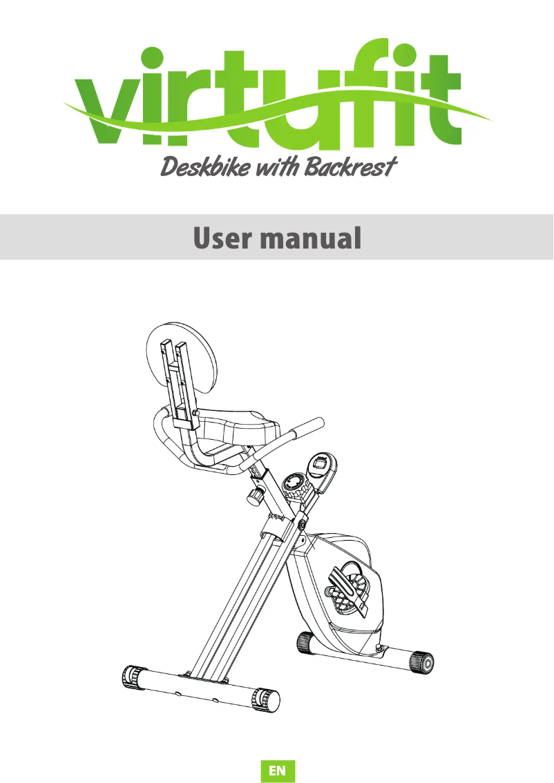 Image de la première page du manuel de l'appareil Deskbike with Backrest
