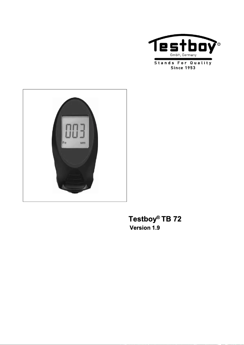 Página 1 del manual Manual de usuario Testboy 72