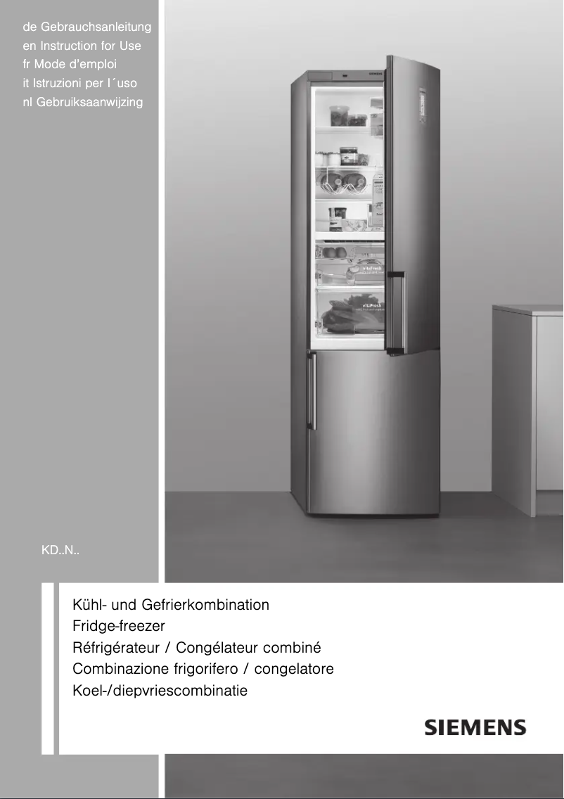 Page n°1 - Manuel utilisateur Siemens KD40NX11