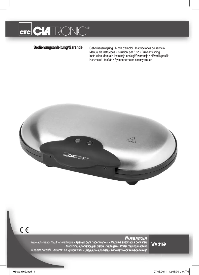 Image de la première page du manuel de l'appareil WA 3169
