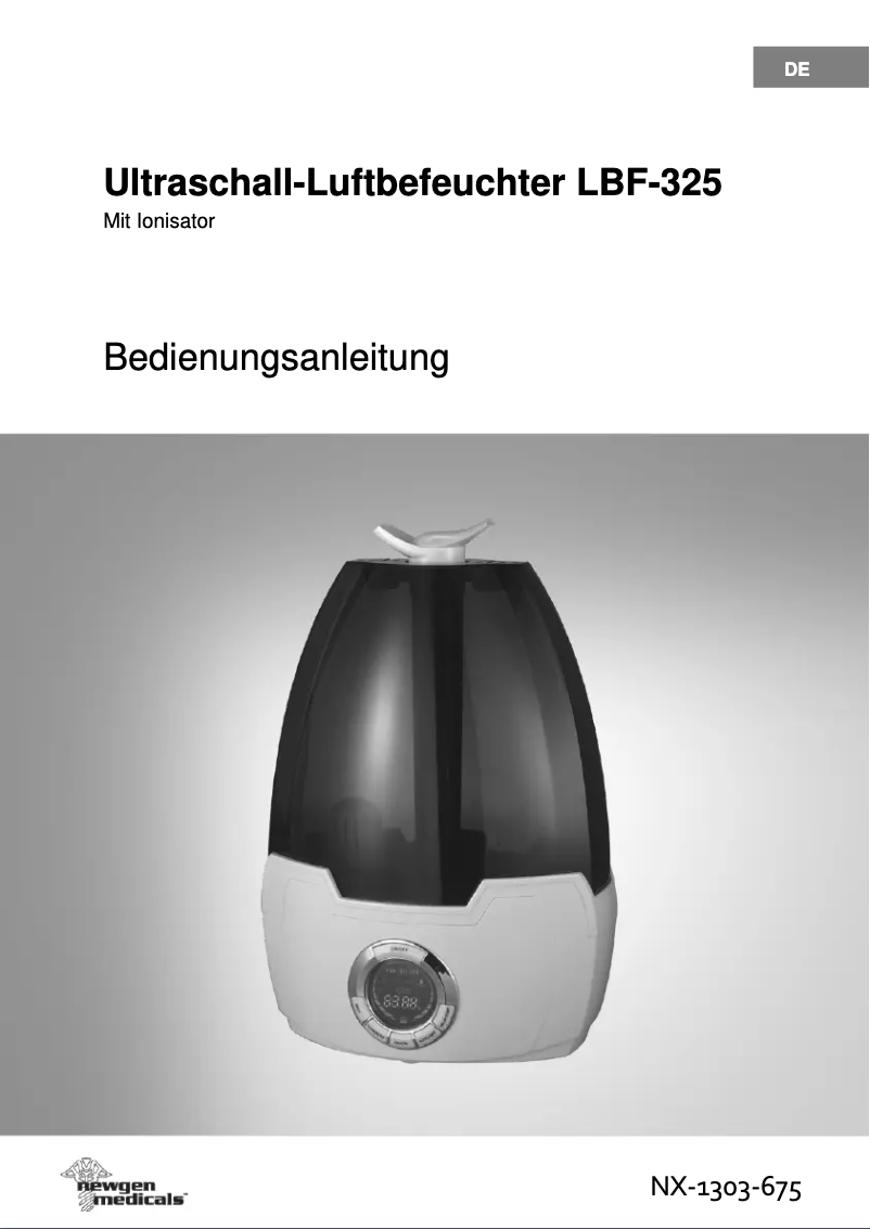 Page 1 de la notice Manuel utilisateur Newgen Medicals LBF-325