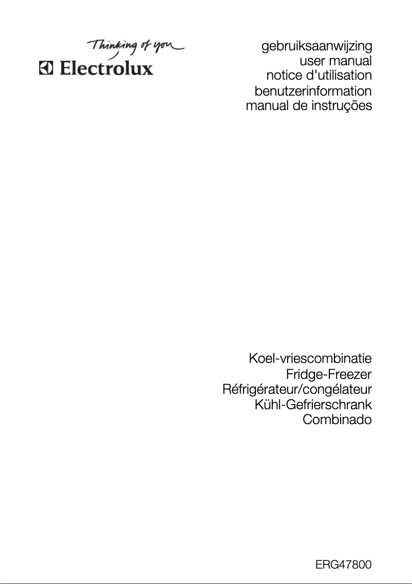 Image de la première page du manuel de l'appareil ERG 47800