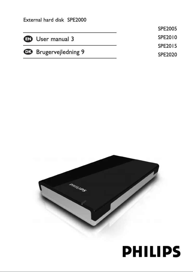 Page n°1 - Manuel utilisateur Philips SPE2010CC