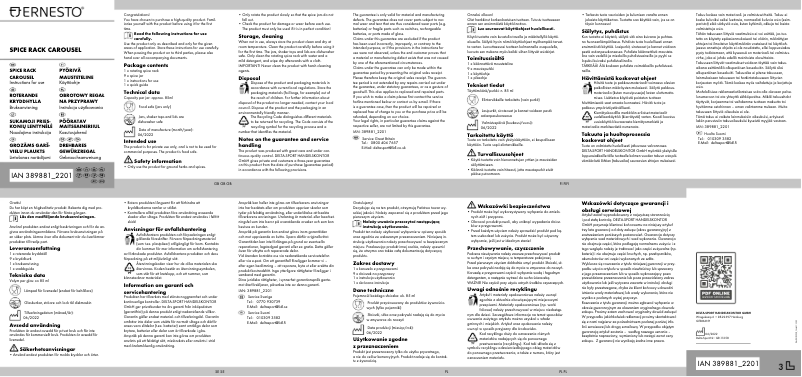 Image de la première page du manuel de l'appareil IAN 389881