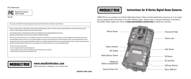 Image de la première page du manuel de l'appareil AC-30