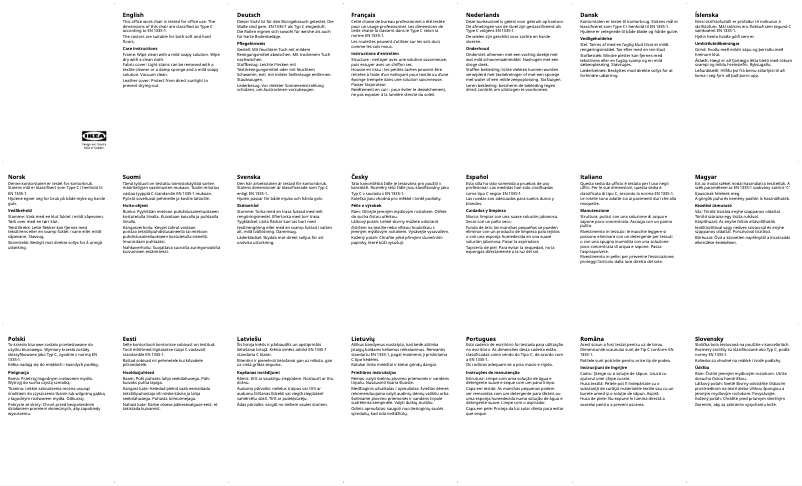 Page 1 de la notice Manuel utilisateur Ikea MULLFJÄLLET 704.729.25