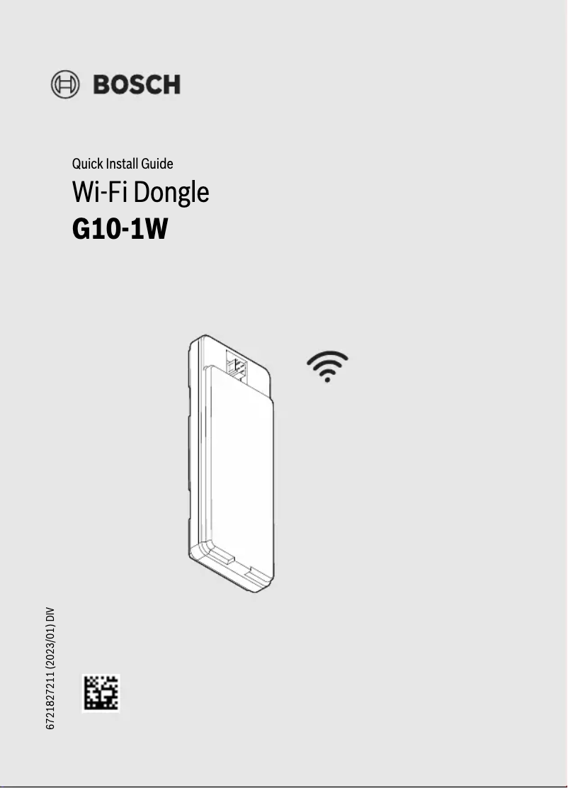 Page 1 de la notice Manuel utilisateur Bosch G10-1W