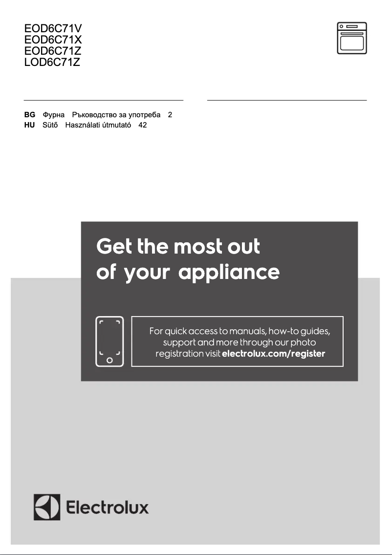 Página 1 del manual Manual de usuario Electrolux EOD6C71X