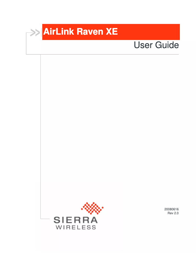 Page n°1 - Manuel utilisateur Sierra Wireless AirLink Raven XT
