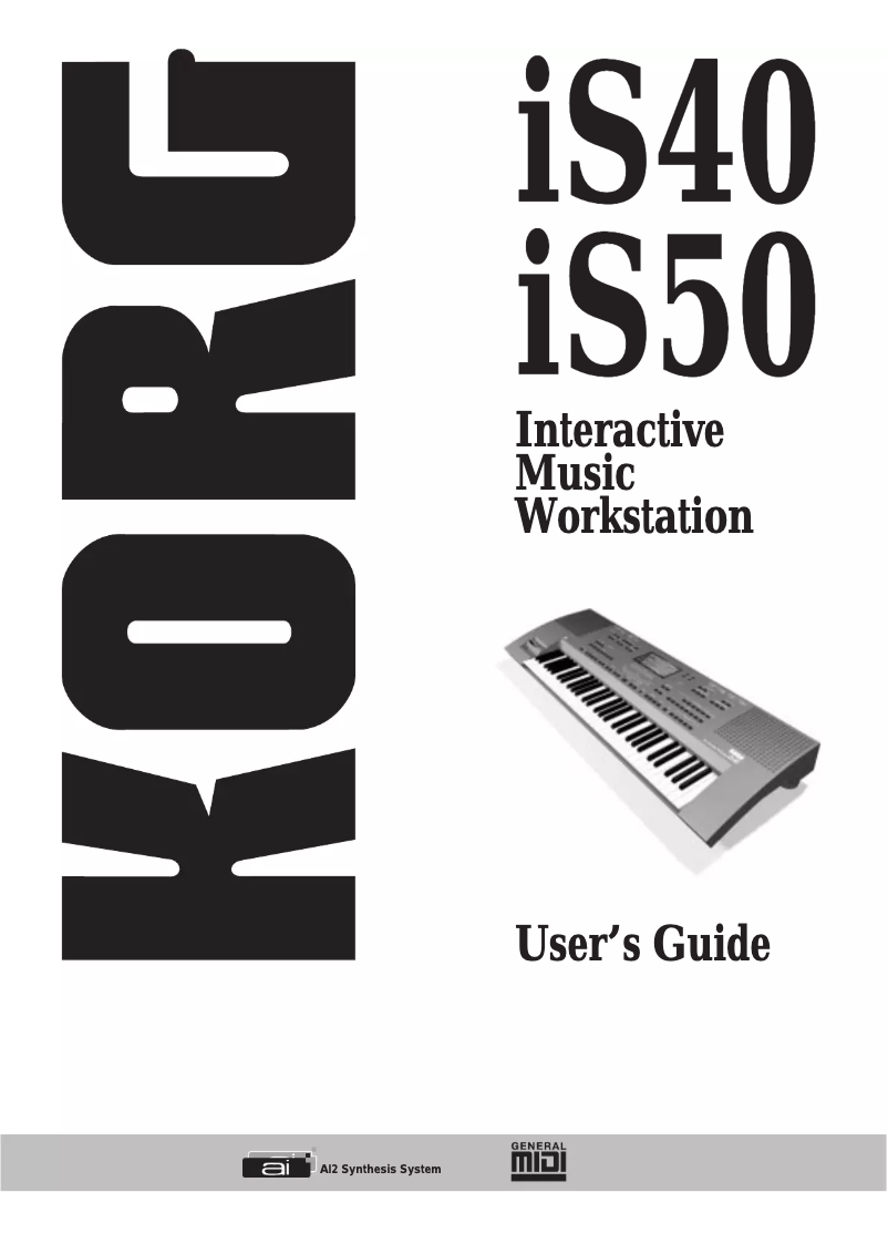 Page n°1 - Manuel utilisateur Korg iS50