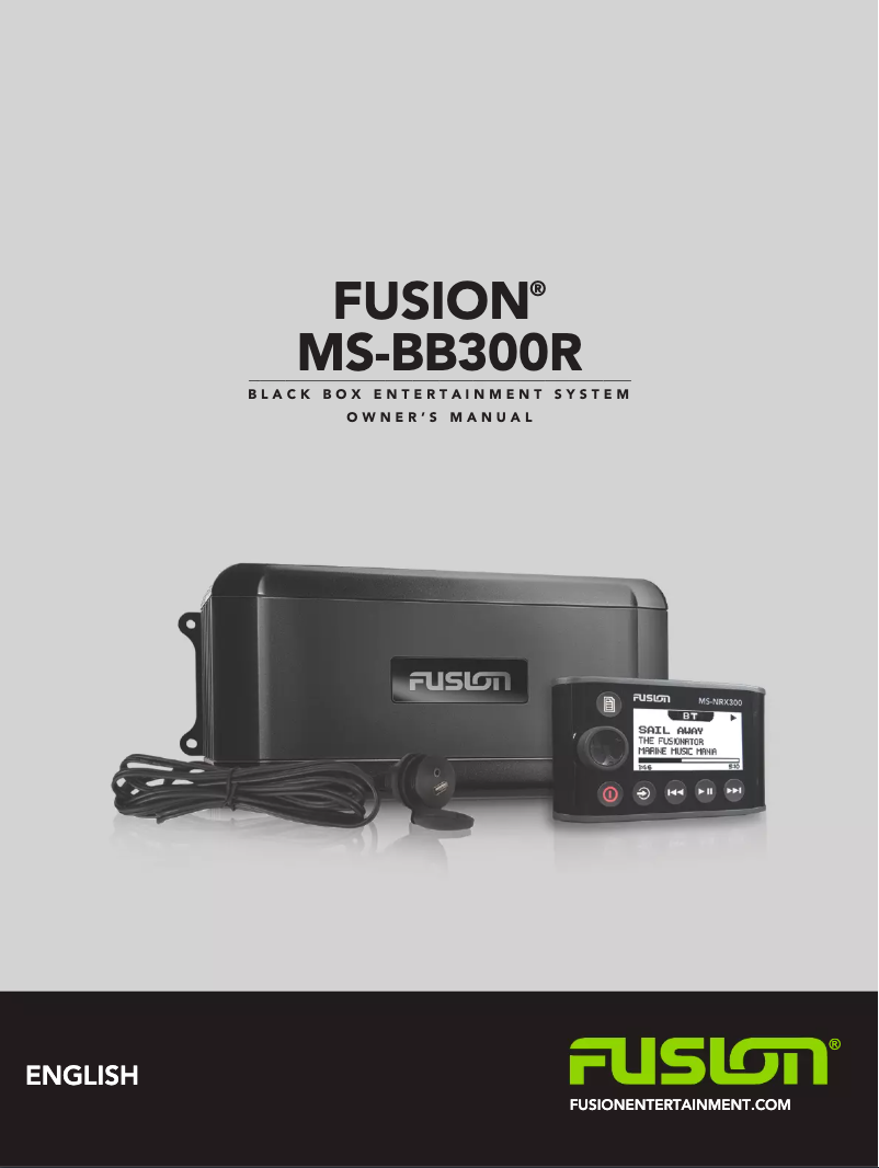 Page 1 de la notice Manuel utilisateur Fusion MS-BB300R