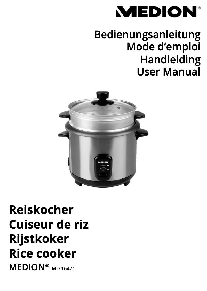Image de la première page du manuel de l'appareil MD 16471