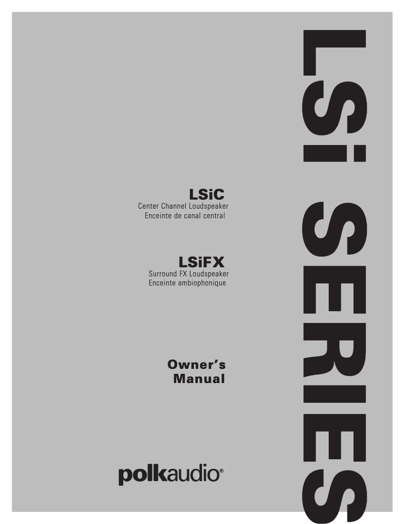 Page 1 de la notice Manuel utilisateur Polk LSiFX
