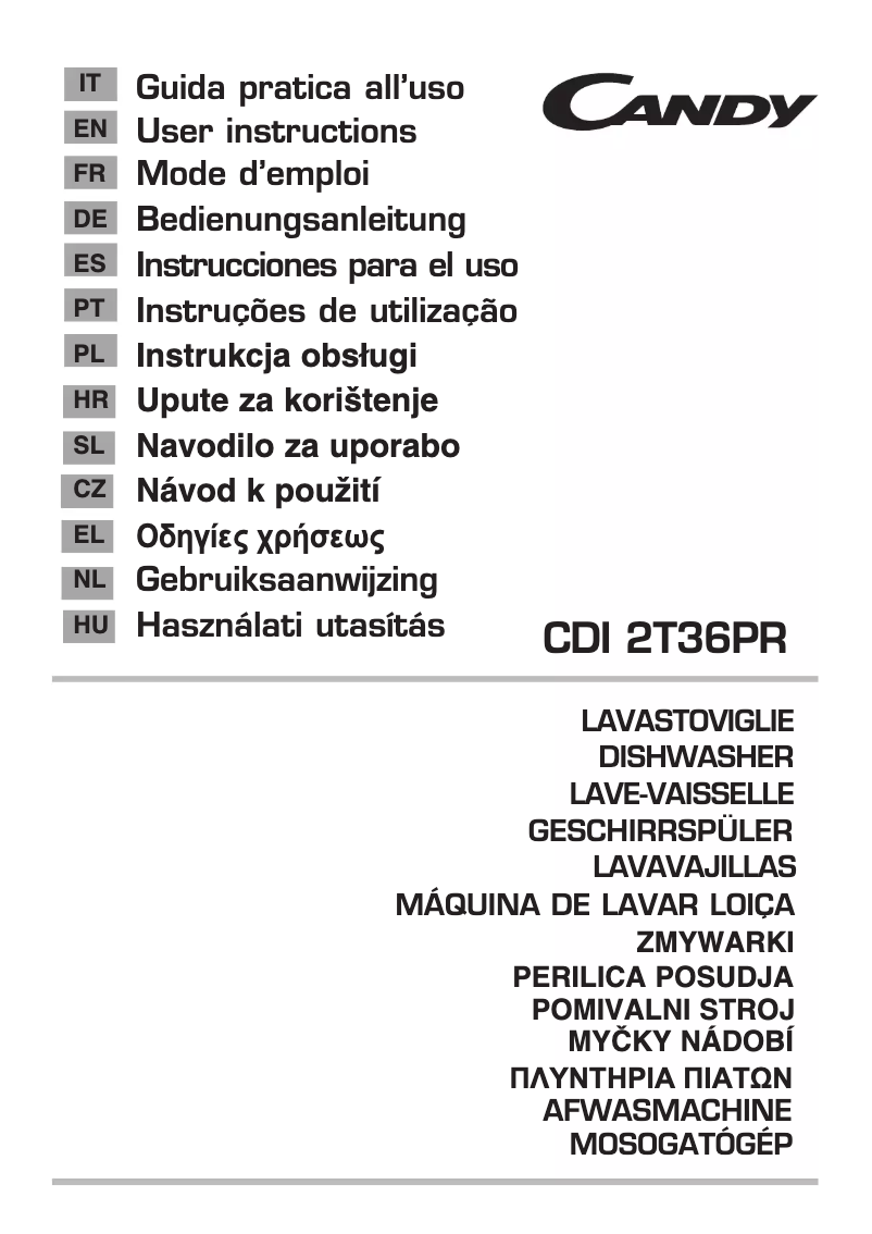 Image de la première page du manuel de l'appareil CDI 2T36PR