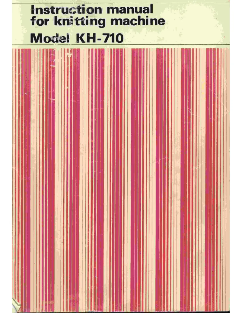 Page 1 de la notice Manuel utilisateur Brother KH-710