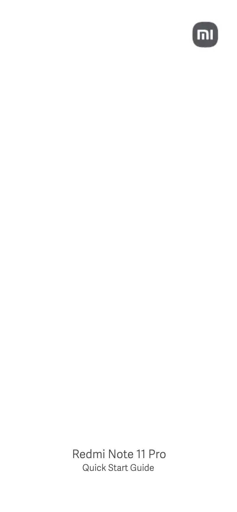 Página 1 del manual Manual de usuario Xiaomi Redmi Note 11 Pro