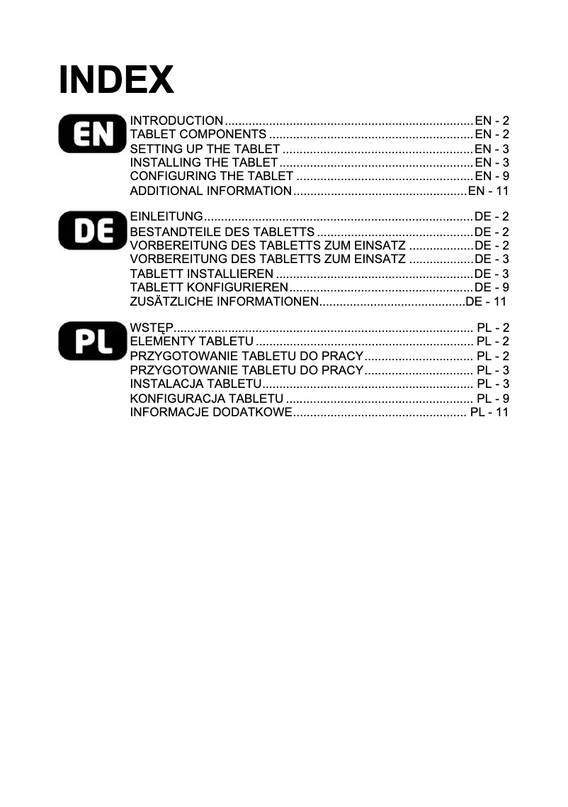 Page n°1 - Manuel utilisateur Pentagram O-pen XL P 2000