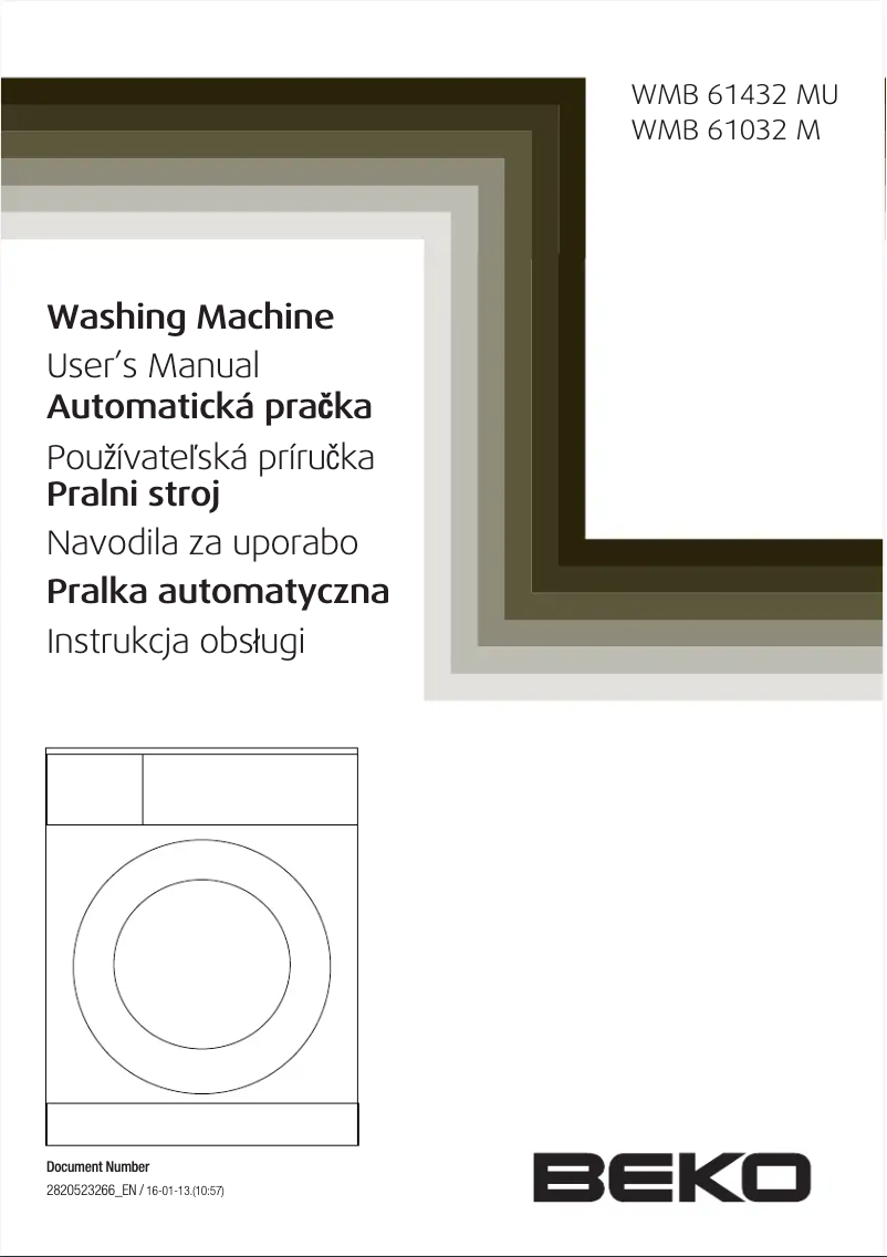 Image de la première page du manuel de l'appareil WMB 61032 M