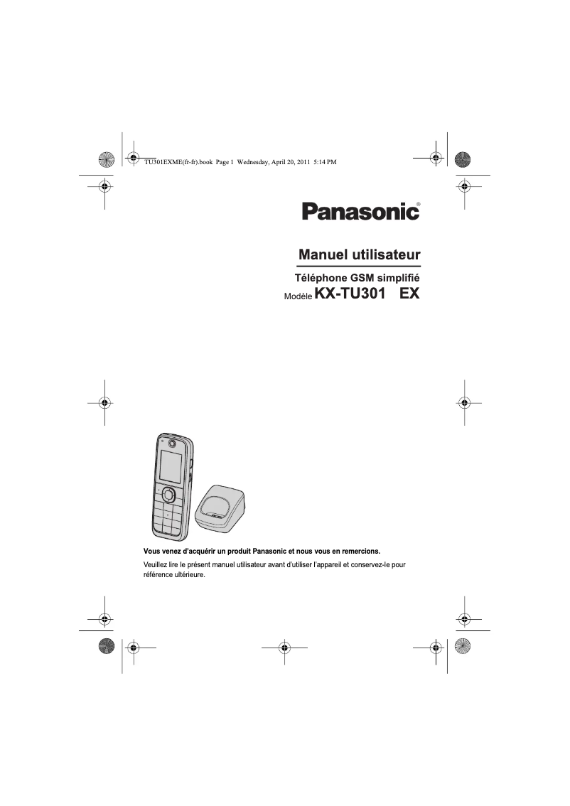 Página 1 del manual Manual de usuario Panasonic KX-TU301EXME