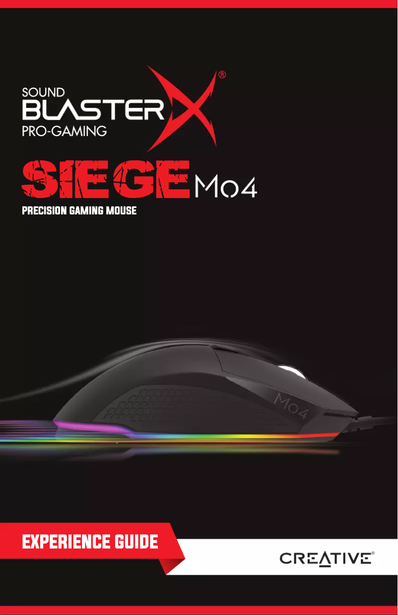 Page 1 de la notice Manuel utilisateur Creative Sound BlasterX Siege M04