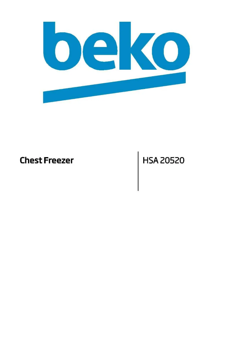 Page 1 de la notice Manuel utilisateur Beko HSA 20520