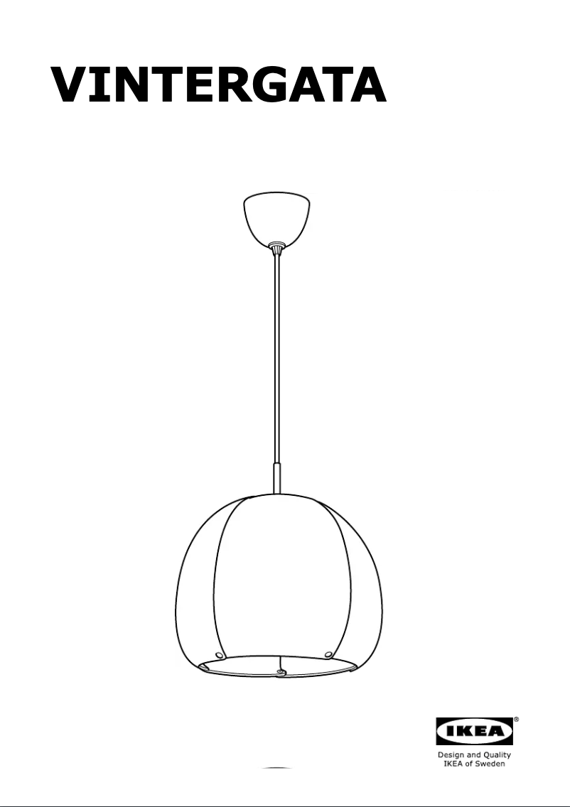 Page 1 de la notice Mode d'emploi Ikea VINTERGATA