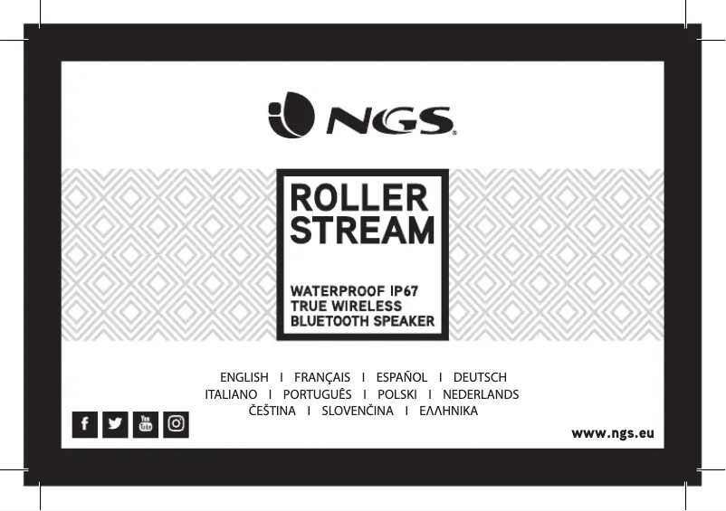 Page 1 de la notice Manuel utilisateur NGS Roller Stream