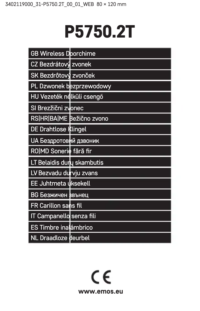 Imagen de la primera página del manual del dispositivo P5750.2T