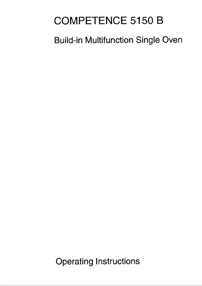 Page n°1 - Manuel utilisateur AEG Competence 5150 B D