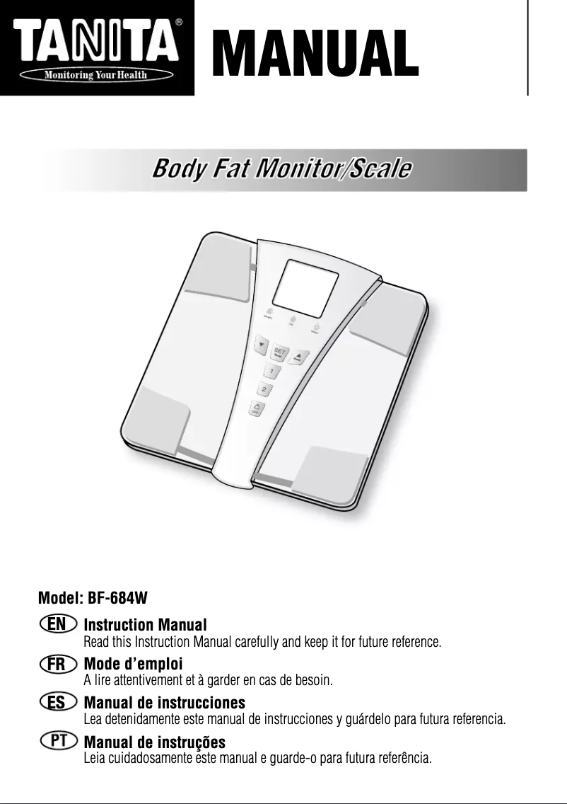 Page 1 de la notice Manuel utilisateur Tanita BF-684W