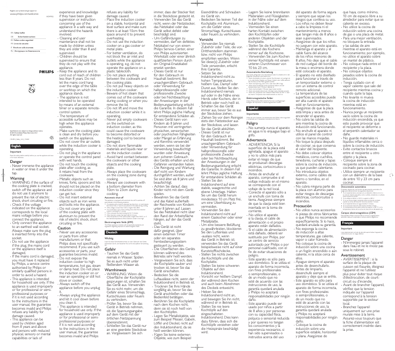 Page n°1 - Manuel utilisateur Philips Avance Collection HD4952