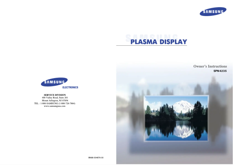 Page n°1 - Manuel utilisateur Samsung SPN4235