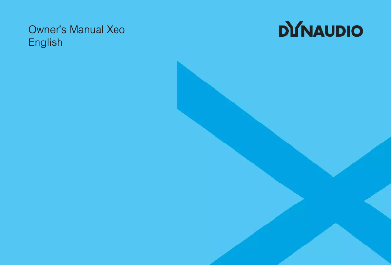 Page n°1 - Manuel utilisateur Dynaudio Xeo 6 Set